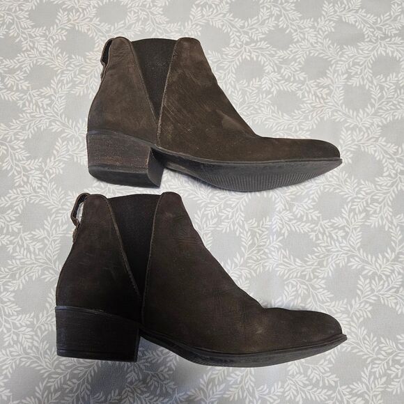 Steve Madden Neoma Booties Size 7.5 Brown Suede Leather - Picture 5 of 10